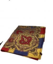 ETRO（エトロ）の古着「大判ウールシルクスカーフ」｜ブラウン