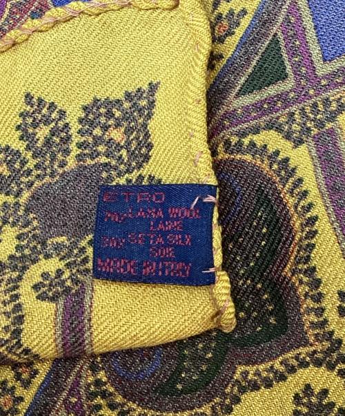 ETRO（エトロ）ETRO (エトロ) 大判ウールシルクスカーフ ブラウン サイズ:実寸参照の古着・服飾アイテム