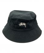 stussyステューシー）の古着「STOCK BUCKET HAT」｜ブラック