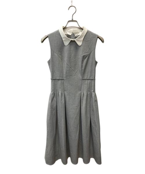 FOXEY NEWYORK（フォクシーニューヨーク）FOXEY NEWYORK (フォクシーニューヨーク) ノースリーブワンピース グレー サイズ:40の古着・服飾アイテム