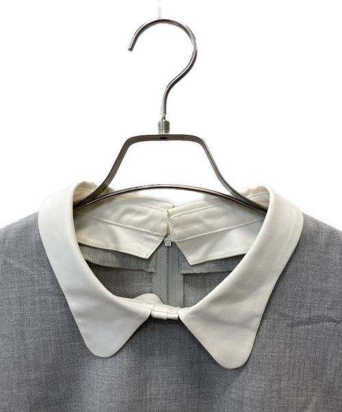 FOXEY NEWYORK（フォクシーニューヨーク）FOXEY NEWYORK (フォクシーニューヨーク) ノースリーブワンピース グレー サイズ:40の古着・服飾アイテム