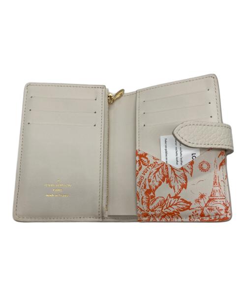 LOUIS VUITTON（ルイ ヴィトン）LOUIS VUITTON (ルイ ヴィトン) LV ヴェルティカル ウォレット コンパクト 二つ折り財布 ホワイト×オレンジの古着・服飾アイテム