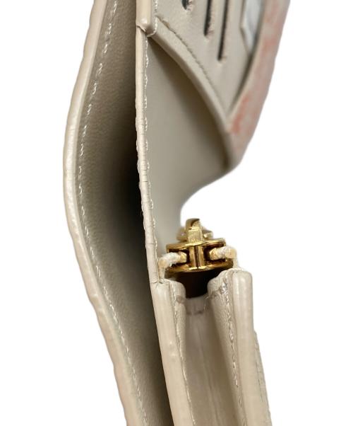 LOUIS VUITTON（ルイ ヴィトン）LOUIS VUITTON (ルイ ヴィトン) LV ヴェルティカル ウォレット コンパクト 二つ折り財布 ホワイト×オレンジの古着・服飾アイテム