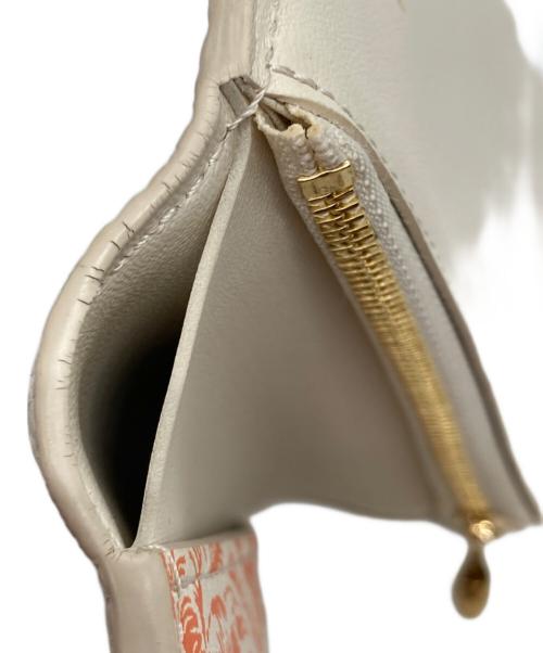LOUIS VUITTON（ルイ ヴィトン）LOUIS VUITTON (ルイ ヴィトン) LV ヴェルティカル ウォレット コンパクト 二つ折り財布 ホワイト×オレンジの古着・服飾アイテム