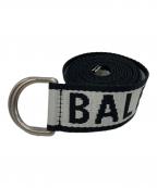 BALENCIAGAバレンシアガ）の古着「Dリング スライダーベルト（D RING BELT 35）」｜ブラック×ホワイト