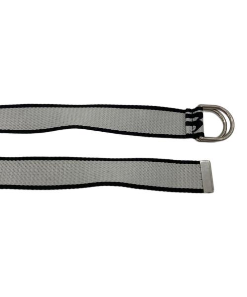 BALENCIAGA（バレンシアガ）BALENCIAGA (バレンシアガ) Dリング スライダーベルト（D RING BELT 35） ブラック×ホワイトの古着・服飾アイテム