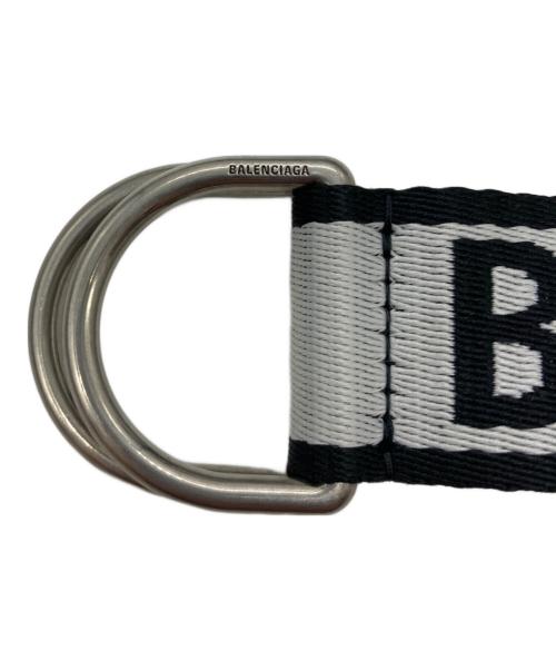 BALENCIAGA（バレンシアガ）BALENCIAGA (バレンシアガ) Dリング スライダーベルト（D RING BELT 35） ブラック×ホワイトの古着・服飾アイテム