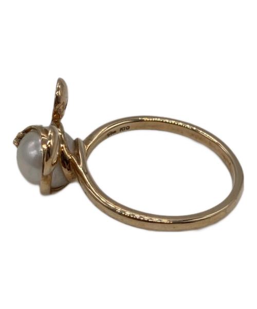 DISNEY（ディズニ―）Disney (ディズニ―) STAR JEWELRY (スタージュエリー) コラボ パール・K10 リング サイズ:13の古着・服飾アイテム
