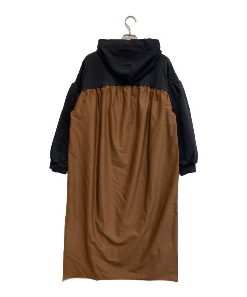 AVN（エーヴィーエヌ）AVN (エーヴィーエヌ) スウェットワンピース ブラック×ブラウン サイズ:40の古着・服飾アイテム