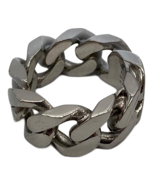 MM6 Maison Margiela（エムエムシックスメゾンマルジェラ）MM6 Maison Margiela (エムエムシックスメゾンマルジェラ) ハーフペイント チェーンリンクリング シルバー×ホワイト サイズ:12号の古着・服飾アイテム