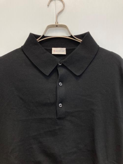 MONCLER（モンクレール）MONCLER (モンクレール) POLO TRICOT ポロシャツ ブラック サイズ:Mの古着・服飾アイテム