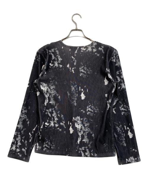 BLACK COMME des GARCONS（ブラックコムデギャルソン）BLACK COMME des GARCONS (ブラックコムデギャルソン) リブ柄カットソー ブラック サイズ:Sの古着・服飾アイテム