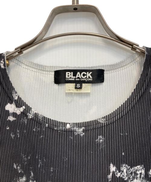 BLACK COMME des GARCONS（ブラックコムデギャルソン）BLACK COMME des GARCONS (ブラックコムデギャルソン) リブ柄カットソー ブラック サイズ:Sの古着・服飾アイテム