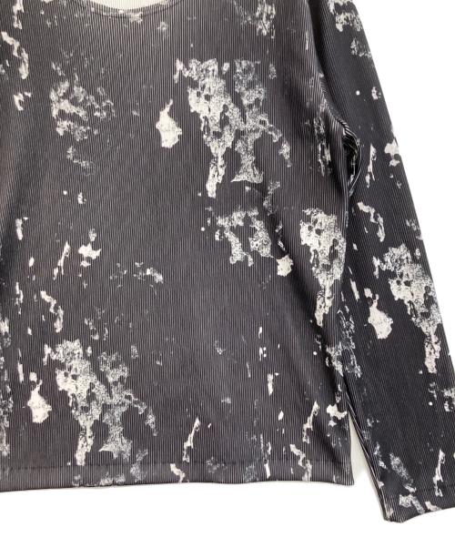 BLACK COMME des GARCONS（ブラックコムデギャルソン）BLACK COMME des GARCONS (ブラックコムデギャルソン) リブ柄カットソー ブラック サイズ:Sの古着・服飾アイテム