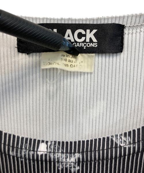 BLACK COMME des GARCONS（ブラックコムデギャルソン）BLACK COMME des GARCONS (ブラックコムデギャルソン) リブ柄カットソー ブラック サイズ:Sの古着・服飾アイテム
