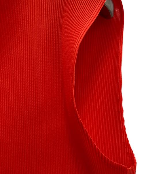 PLEATS PLEASE（プリーツプリーズ）PLEATS PLEASE (プリーツプリーズ) ノースリーブカットソー オレンジ サイズ:3の古着・服飾アイテム