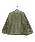 6(ROKU) BEAUTY&YOUTHロク ビューティーアンドユース）の古着「STRIPE QUILTING PULLOVER」｜グリーン