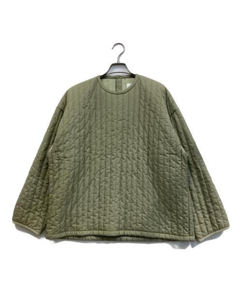 6(ROKU) BEAUTY&YOUTH（ロク ビューティーアンドユース）6(ROKU) BEAUTY&YOUTH (ロク ビューティーアンドユース) STRIPE QUILTING PULLOVER グリーン サイズ:なしの古着・服飾アイテム