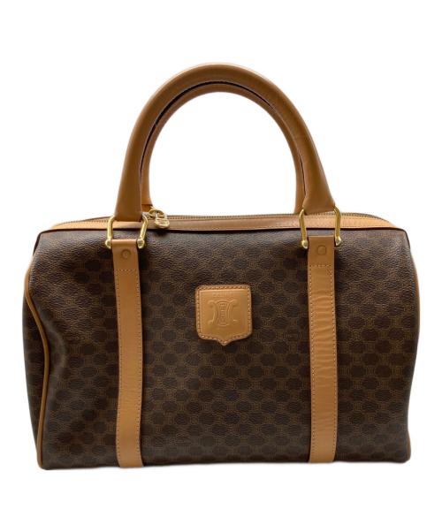 CELINE（セリーヌ）CELINE (セリーヌ) マカダムミニボストンハンドバッグ ブラウンの古着・服飾アイテム
