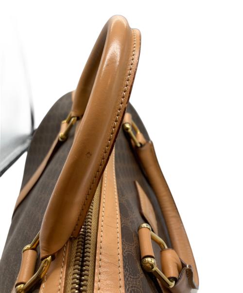 CELINE（セリーヌ）CELINE (セリーヌ) マカダムミニボストンハンドバッグ ブラウンの古着・服飾アイテム