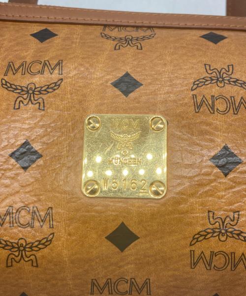 MCM（エムシーエム）MCM (エムシーエム) ミニボストンハンドバッグ ブラウンの古着・服飾アイテム