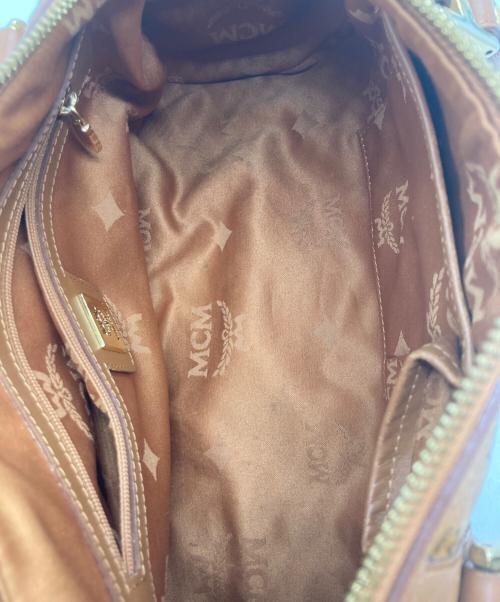 MCM（エムシーエム）MCM (エムシーエム) ミニボストンハンドバッグ ブラウンの古着・服飾アイテム