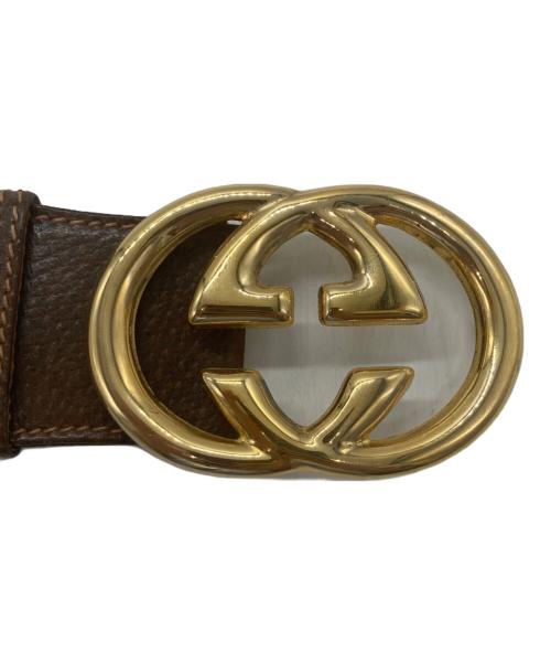 GUCCI（グッチ）GUCCI (グッチ) インターロッキングGバックルベルト ブラウンの古着・服飾アイテム
