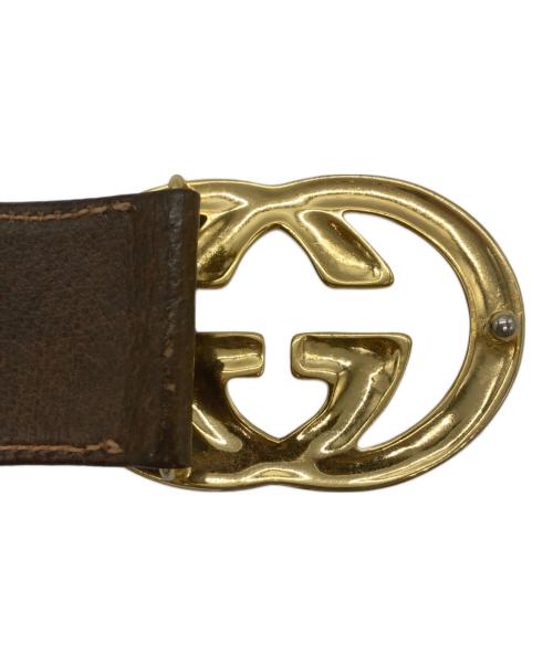 GUCCI（グッチ）GUCCI (グッチ) インターロッキングGバックルベルト ブラウンの古着・服飾アイテム