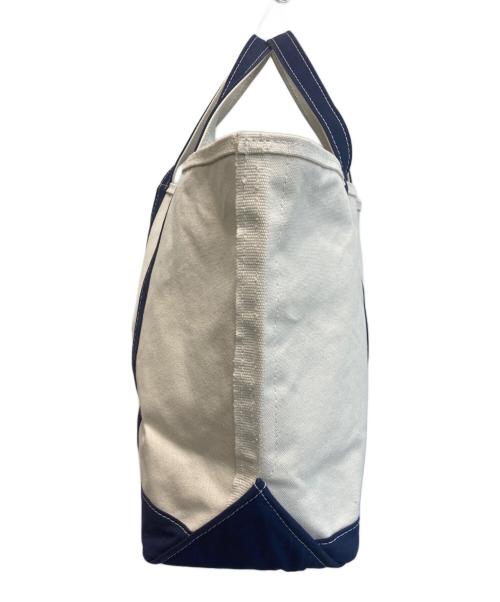 L.L.Bean（エルエルビーン）L.L.Bean (エルエルビーン) BOAT AND TOTE /トートバッグ ブルー×アイボリーの古着・服飾アイテム