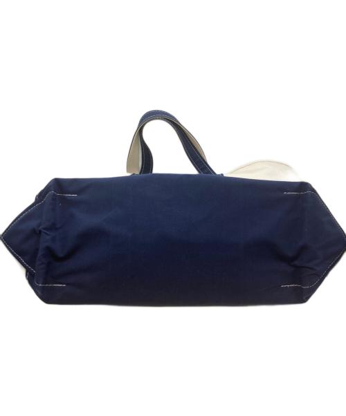 L.L.Bean（エルエルビーン）L.L.Bean (エルエルビーン) BOAT AND TOTE /トートバッグ ブルー×アイボリーの古着・服飾アイテム
