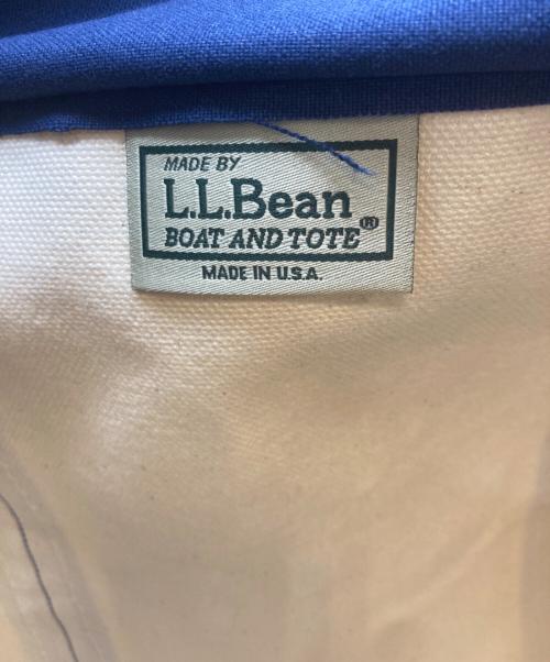 L.L.Bean（エルエルビーン）L.L.Bean (エルエルビーン) BOAT AND TOTE /トートバッグ ブルー×アイボリーの古着・服飾アイテム