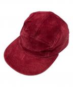 HENDER SCHEMEエンダースキーマ）の古着「pig jet cap /レザー ジェットキャップ」｜ボルドー
