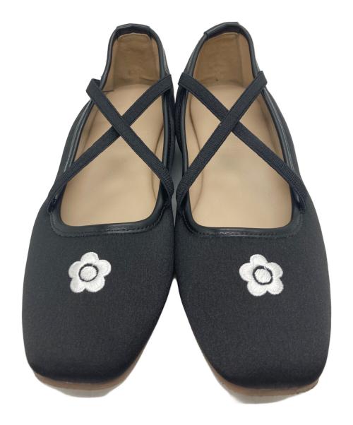 MARY QUANT（マリークヮント）MARY QUANT (マリークヮント) PUBLUX (パブリュクス) バレエシューズ ブラック サイズ:24.5の古着・服飾アイテム