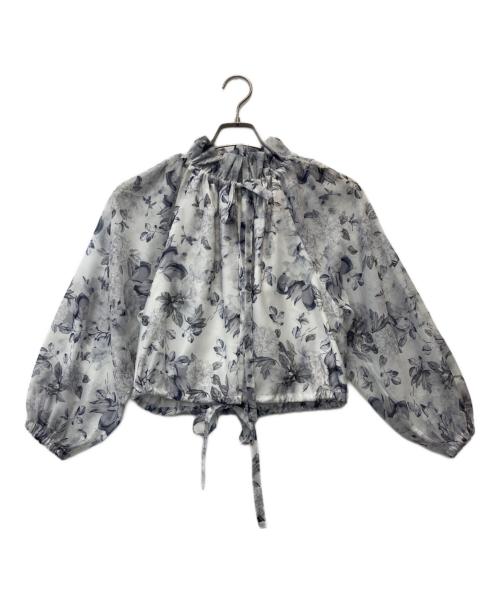 Snidel（スナイデル）Snidel (スナイデル) NYBG (-) 26ssNYBG 2wayギャザーブラウス グレー×ホワイト サイズ:FREEの古着・服飾アイテム