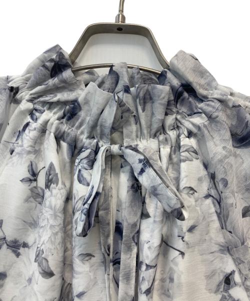 Snidel（スナイデル）Snidel (スナイデル) NYBG (-) 26ssNYBG 2wayギャザーブラウス グレー×ホワイト サイズ:FREEの古着・服飾アイテム
