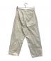WIRROW (ウィロウ) COTTON TWILL TUCK PANTS ホワイト サイズ:S：4500円