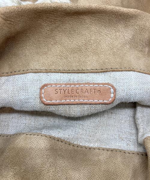 STYLE CRAFT WARDROBE（スタイルクラフト ワードローブ）STYLE CRAFT WARDROBE (スタイルクラフト ワードローブ) レザー巾着バック ブラウンの古着・服飾アイテム