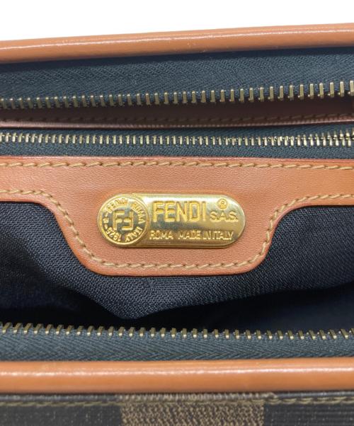 FENDI（フェンディ）FENDI (フェンディ) ペカン ミニボストンバッグ ネイビー×ベージュの古着・服飾アイテム