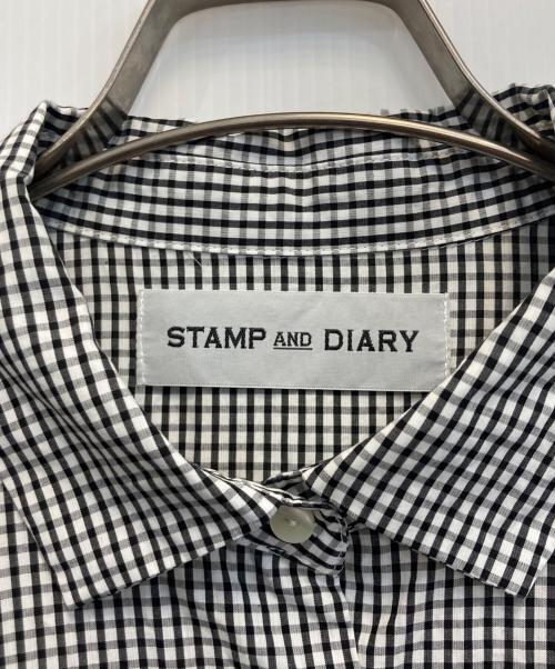STAMP AND DIARY（スタンプアンドダイアリー）STAMP AND DIARY (スタンプアンドダイアリー) ギンガムチェックシャツワンピース ホワイト×ブラック サイズ:-の古着・服飾アイテム