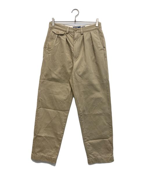 POLO RALPH LAUREN（ポロ・ラルフローレン）POLO RALPH LAUREN (ポロ・ラルフローレン) Whitman リラックスフィットプリーテッドチノパンツ ベージュ サイズ:W28の古着・服飾アイテム