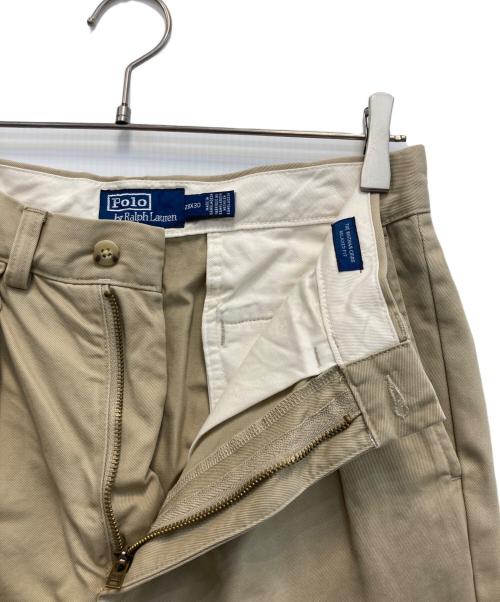 POLO RALPH LAUREN（ポロ・ラルフローレン）POLO RALPH LAUREN (ポロ・ラルフローレン) Whitman リラックスフィットプリーテッドチノパンツ ベージュ サイズ:W28の古着・服飾アイテム