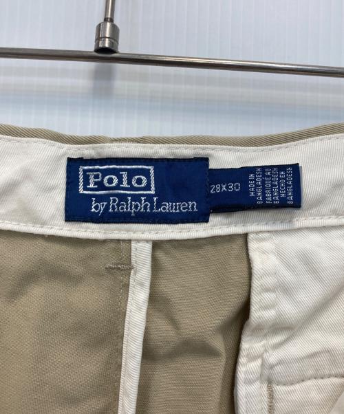POLO RALPH LAUREN（ポロ・ラルフローレン）POLO RALPH LAUREN (ポロ・ラルフローレン) Whitman リラックスフィットプリーテッドチノパンツ ベージュ サイズ:W28の古着・服飾アイテム