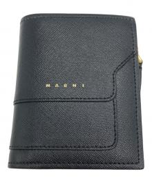 MARNI（マルニ）の古着「サフィアーノレザー製 二つ折り財布」｜ブラック