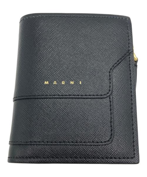 MARNI（マルニ）MARNI (マルニ) サフィアーノレザー製 二つ折り財布 ブラックの古着・服飾アイテム