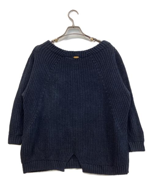 MUSE de Deuxieme Classe（ミューズ ドゥーズィエム クラス）MUSE de Deuxieme Classe (ミューズ ドゥーズィエム クラス) Lily Linen アゼ プルオーバー/シルク・リネンニット ネイビー サイズ:記載無しの古着・服飾アイテム