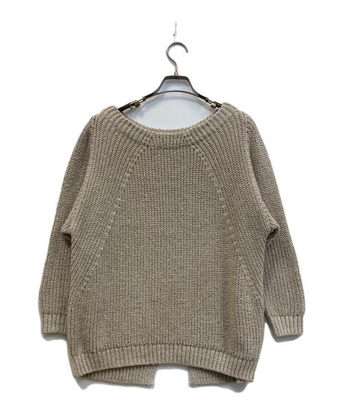 MUSE de Deuxieme Classe（ミューズ ドゥーズィエム クラス）MUSE de Deuxieme Classe (ミューズ ドゥーズィエム クラス) Lily Linen アゼ プルオーバー/シルク・リネンニット ベージュ サイズ:記載なしの古着・服飾アイテム