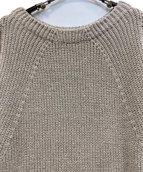 MUSE de Deuxieme Classe（ミューズ ドゥーズィエム クラス）MUSE de Deuxieme Classe (ミューズ ドゥーズィエム クラス) Lily Linen アゼ プルオーバー/シルク・リネンニット ベージュ サイズ:記載なしの古着・服飾アイテム
