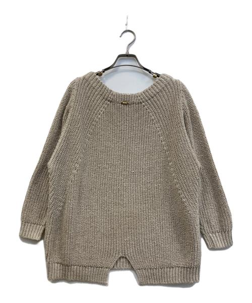 MUSE de Deuxieme Classe（ミューズ ドゥーズィエム クラス）MUSE de Deuxieme Classe (ミューズ ドゥーズィエム クラス) Lily Linen アゼ プルオーバー/シルク・リネンニット ベージュ サイズ:記載なしの古着・服飾アイテム