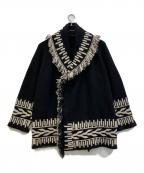 MUSE de Deuxieme Classeミューズ ドゥーズィエム クラス）の古着「native gown カーディガン」｜ブラック×ホワイト