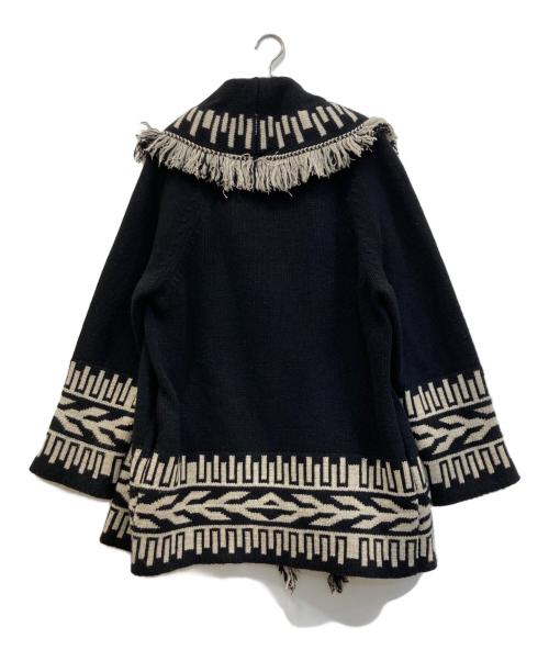 MUSE de Deuxieme Classe（ミューズ ドゥーズィエム クラス）MUSE de Deuxieme Classe (ミューズ ドゥーズィエム クラス) native gown カーディガン ブラック×ホワイト サイズ:記載なし。実寸参照の古着・服飾アイテム